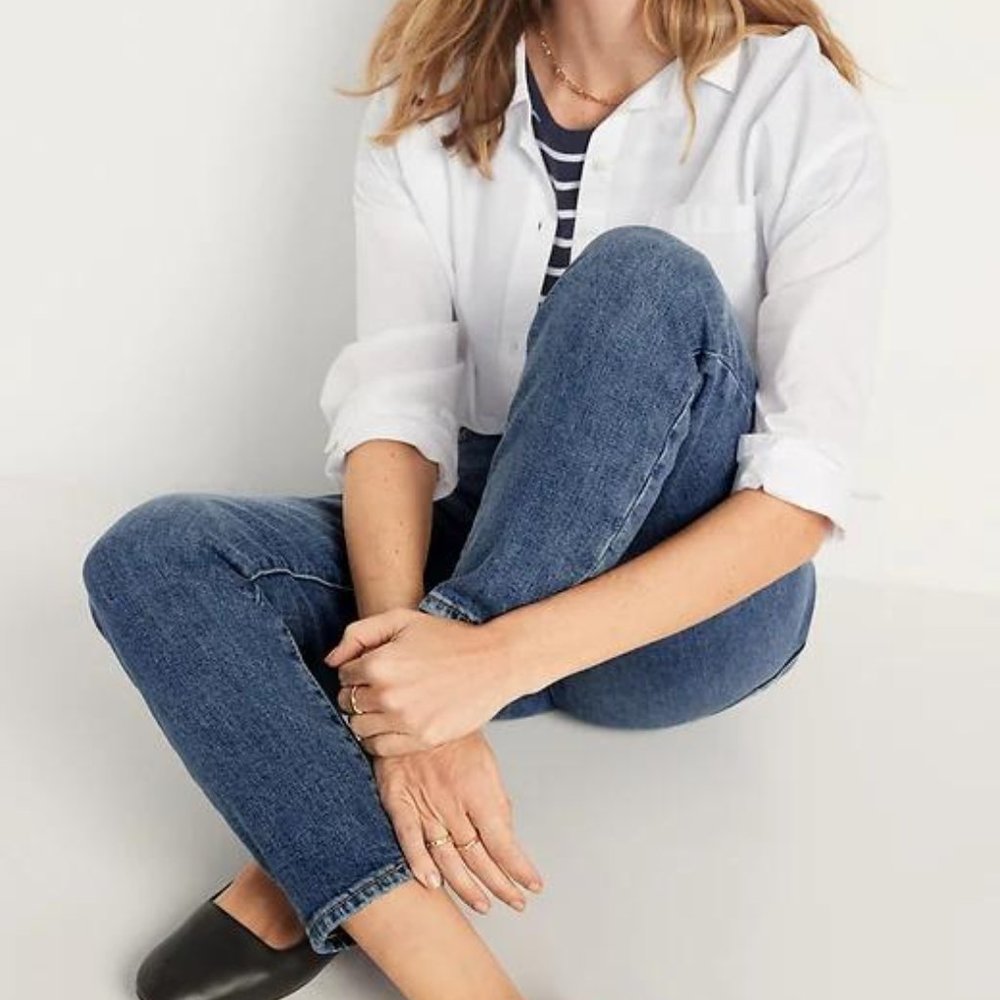 Old Navy High-Waisted OG Straight Ankle Jeans for Women New - Picture 7 of 11